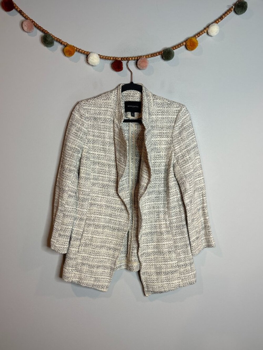 Banana Republic textured boucle open blazer jacket